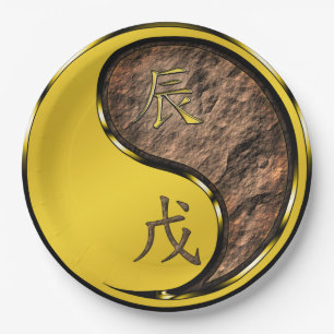 Assiettes En Carton Dragon de Terre