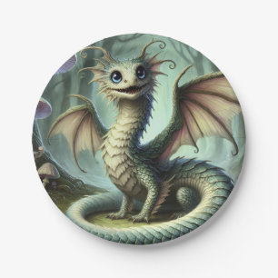 Assiettes En Carton Dragon Jabberwocky Mignon Créature Fantastique Art
