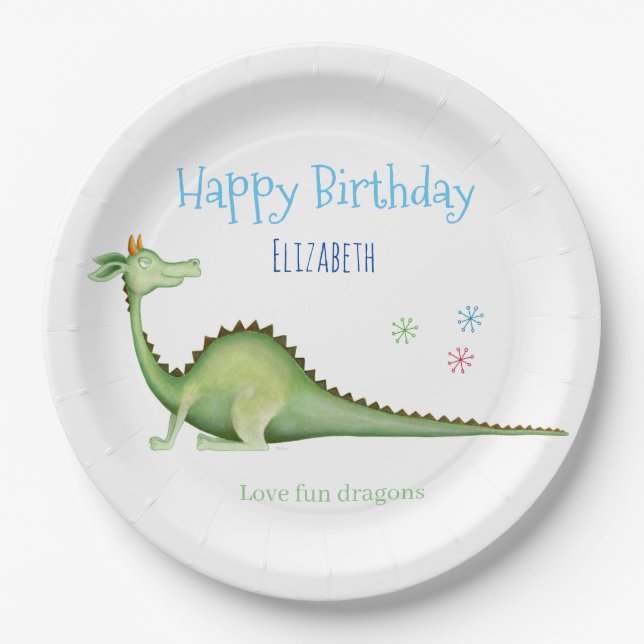 Assiettes En Carton Dragon - Retour (Devant)