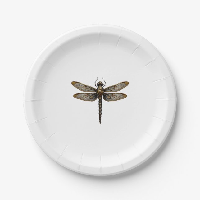 Assiettes En Carton Dragonfly Animal Art Graphic Dragonfly (2) (Devant)