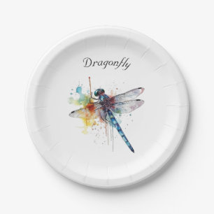 Assiettes En Carton Dragonfly Dreamscape, personnalisée