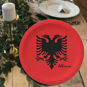 Assiettes En Carton Drapeau albanais & patriotes du parti albanais /sp
