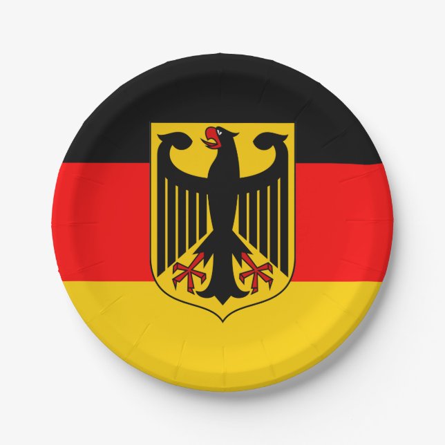 Assiettes En Carton Drapeau allemand (Devant)