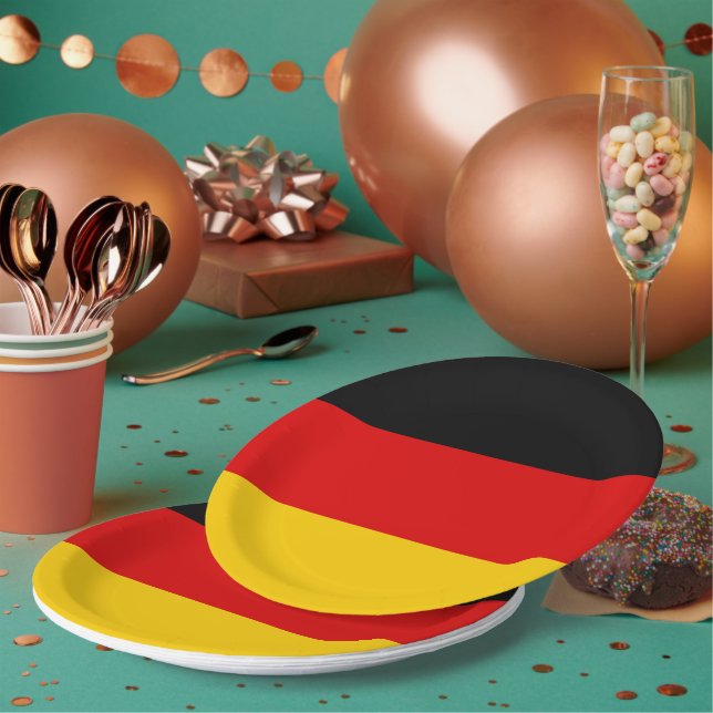 Assiettes En Carton Drapeau allemand (Multi)