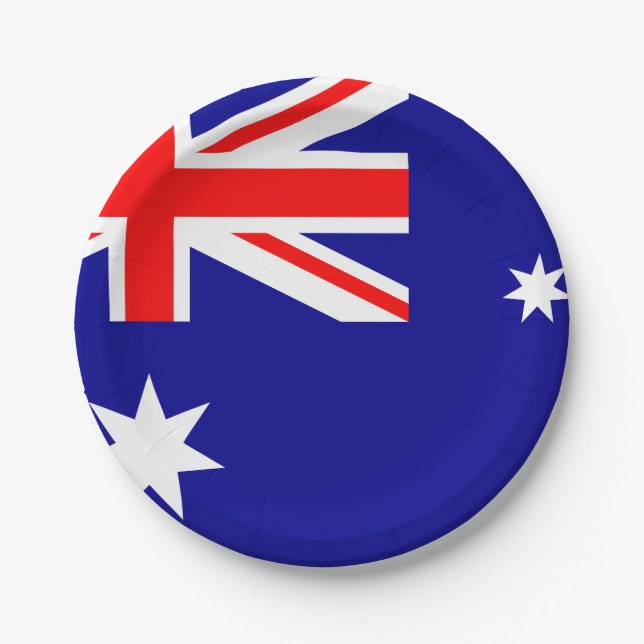 Assiettes En Carton Drapeau australien (Devant)