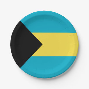 Assiettes En Carton Drapeau bahamien