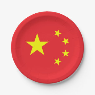 Assiettes En Carton Drapeau Chinois