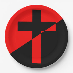 Assiettes En Carton Drapeau Christian Socialism & Anarchism (Libératio
