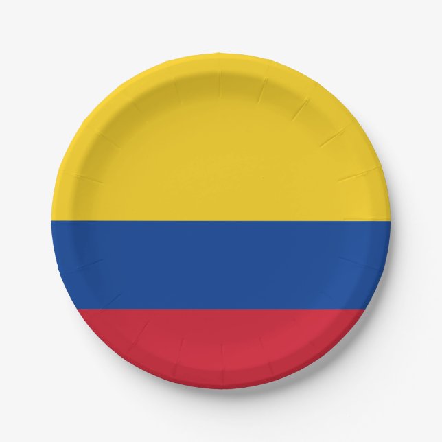 Assiettes En Carton Drapeau Colombie - Bandera De Colombia (Devant)