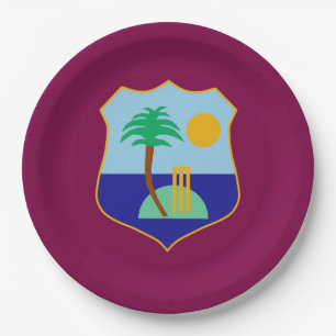 Assiettes En Carton Drapeau de cricket des Caraïbes