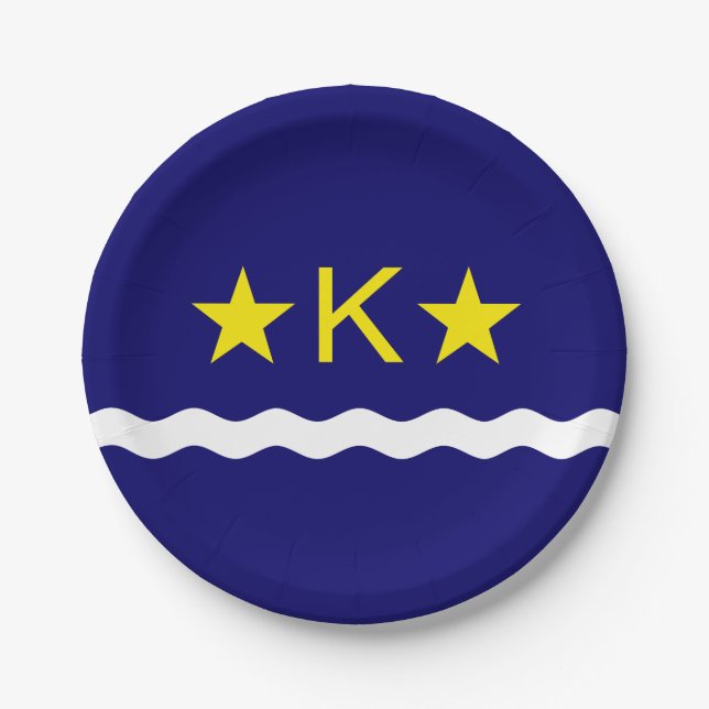 Assiettes En Carton Drapeau de Kinshasa, Plaques de papier Congo (Devant)