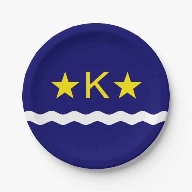 Assiettes En Carton Drapeau de Kinshasa, Plaques de papier Congo (Devant)