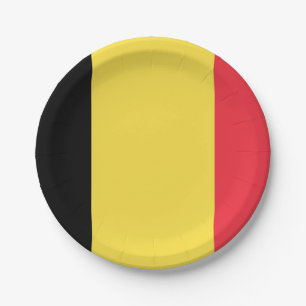 Assiettes En Carton Drapeau de la Belgique Plaques de papier