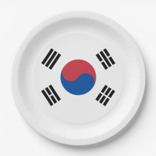 Assiettes En Carton Drapeau de la Corée du Sud (ROK)