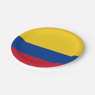 Assiettes En Carton Drapeau de la plaque de Colombie