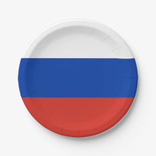 Assiettes En Carton Drapeau de la Russie