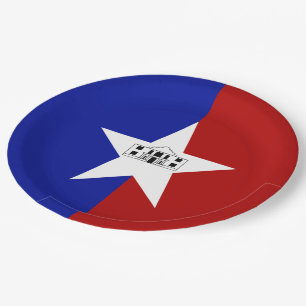 Assiettes En Carton Drapeau de la ville de San Antonio