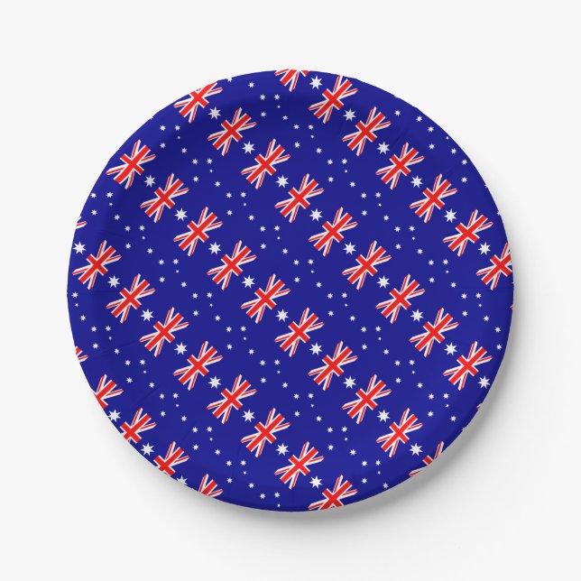 Assiettes En Carton Drapeau de l'Australie - drapeau australien (Devant)