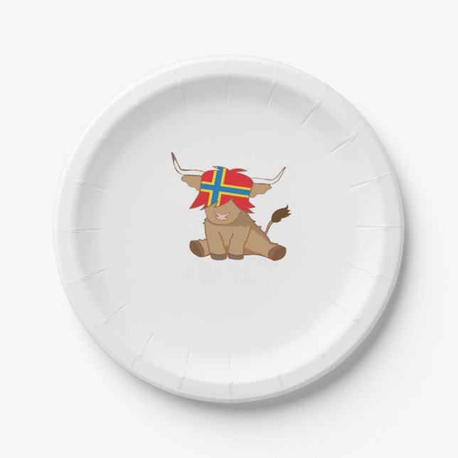 Assiettes En Carton Drapeau de l'île d'Orkney cadeau écossais coupe de (Devant)