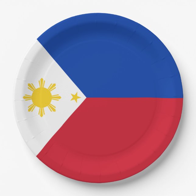 Assiettes En Carton Drapeau de Philippines (Devant)