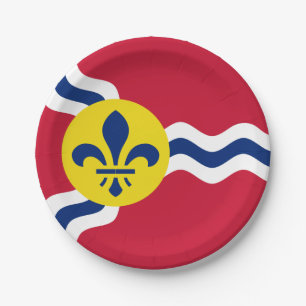 Assiettes En Carton Drapeau de Saint-Louis, Missouri