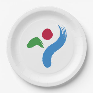 Assiettes En Carton Drapeau de Séoul (Corée du Sud)
