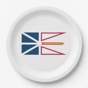 Assiettes En Carton Drapeau de Terre-Neuve-et-Labrador (Canada)