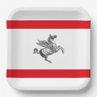 Assiettes En Carton Drapeau de Toscane (Italie)