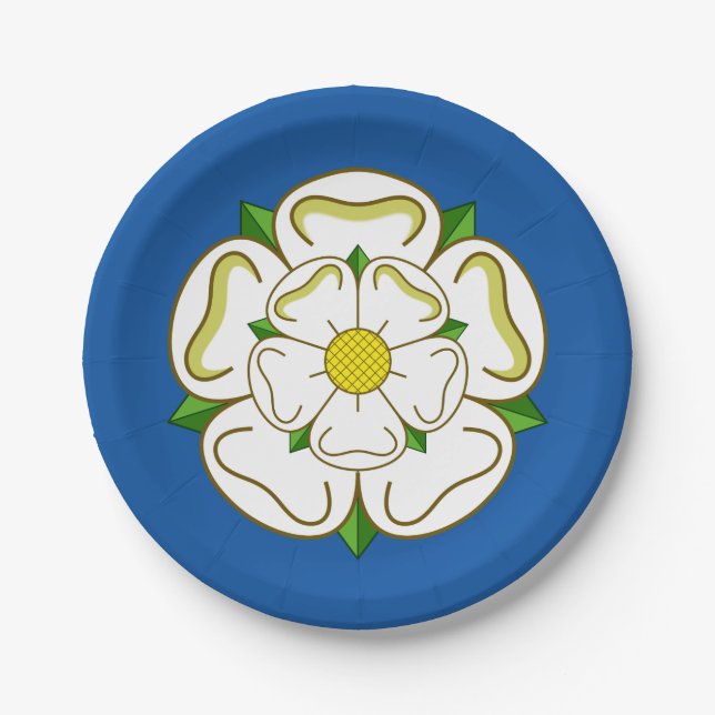 Assiettes En Carton Drapeau de Yorkshire (Devant)