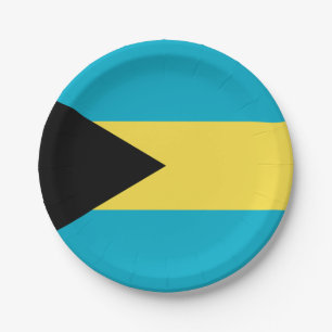 Assiettes En Carton Drapeau des Bahamas