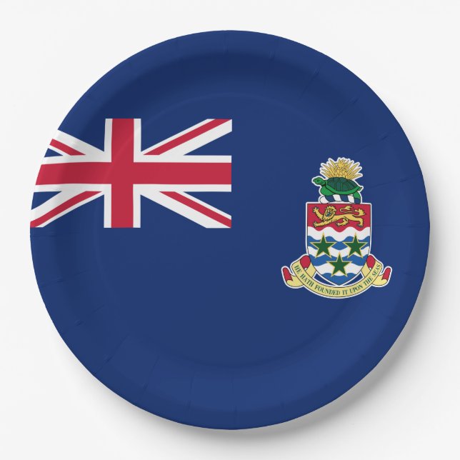 Assiettes En Carton Drapeau des îles Caïmans (Devant)