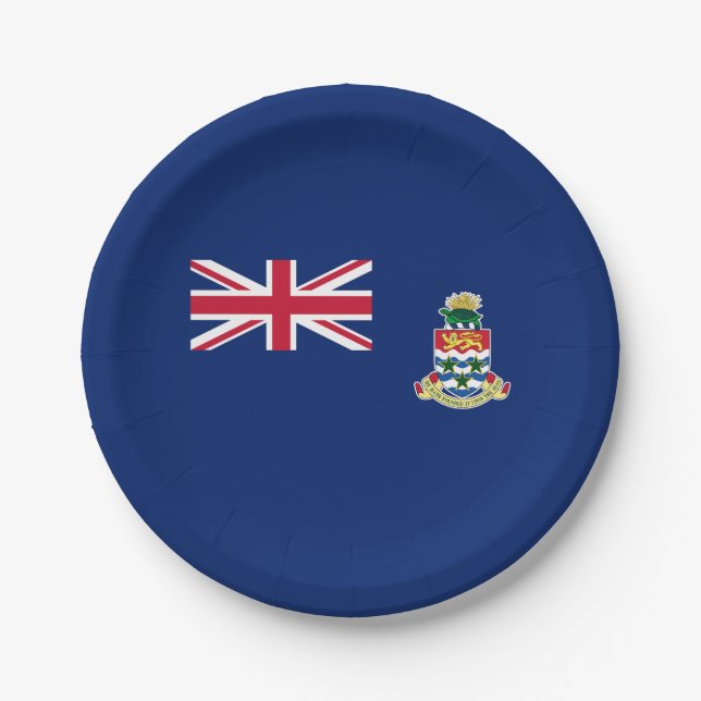 Assiettes En Carton Drapeau des îles Caïmans (Devant)