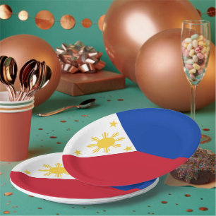 Assiettes En Carton drapeau des Philippines