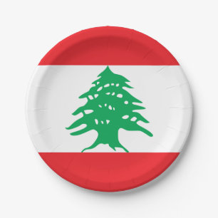 Assiettes En Carton Drapeau des plaques à papier du Liban