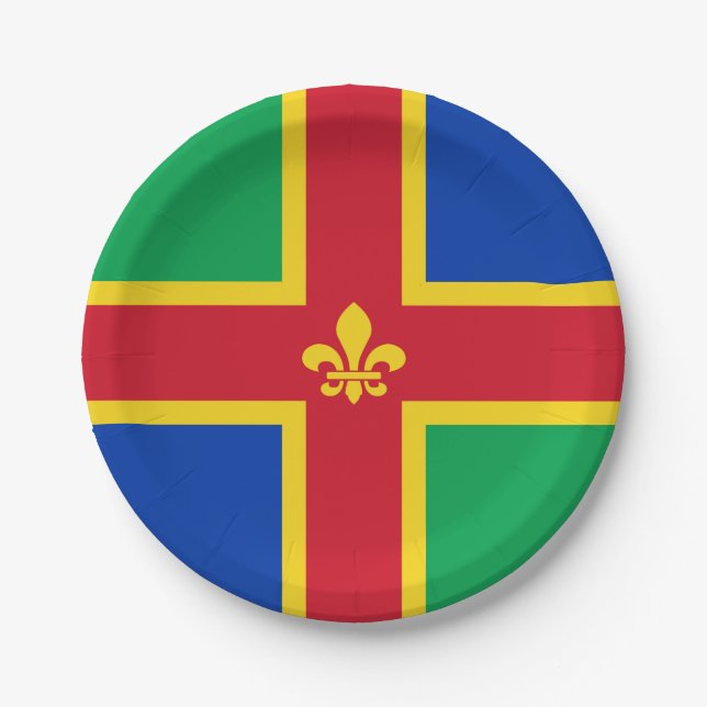 Assiettes En Carton Drapeau des plaques de papier Lincolnshire (Devant)