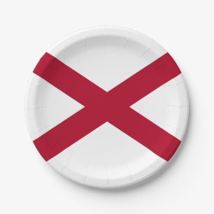 Assiettes En Carton Drapeau d'État de l'Alabama
