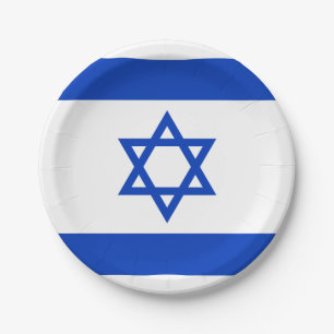 Assiettes En Carton Drapeau d'Israël