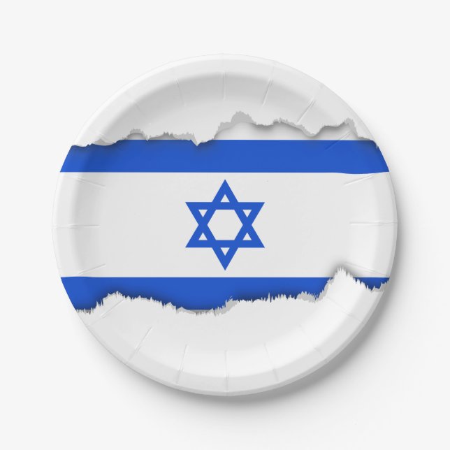 Assiettes En Carton Drapeau d'Israélien (Devant)