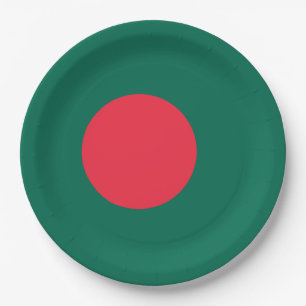 Assiettes En Carton Drapeau du Bangladesh (Bangladesh)