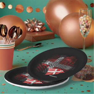 Assiettes En Carton Drapeau du Danemark