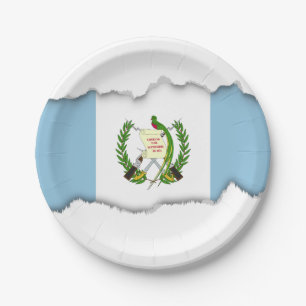 Assiettes En Carton Drapeau du Guatamala