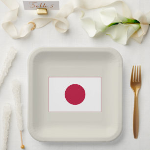 Assiettes En Carton Drapeau du Japon : Hinomaru, Nisshōki, Red Rising 