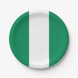 Assiettes En Carton Drapeau du Nigeria