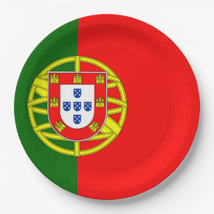 Assiettes En Carton Drapeau du Portugal