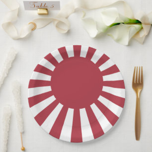 Assiettes En Carton Drapeau du soleil levant impérial du Japon, Edo à 