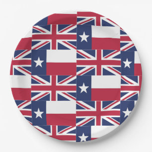 Assiettes En Carton Drapeau du Texas et plaque à papier de drapeau
