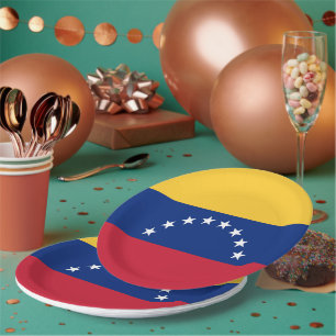 Assiettes En Carton Drapeau du Venezuela