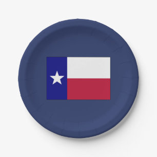 Assiettes En Carton Drapeau étoile solitaire du Texas
