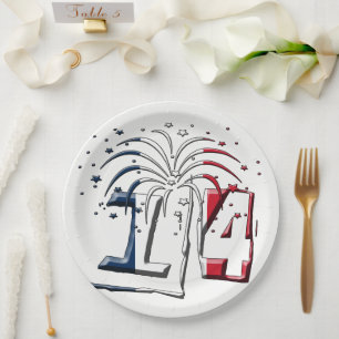Assiettes En Carton Drapeau Français Juillet 14 Quatorze Juillet 14