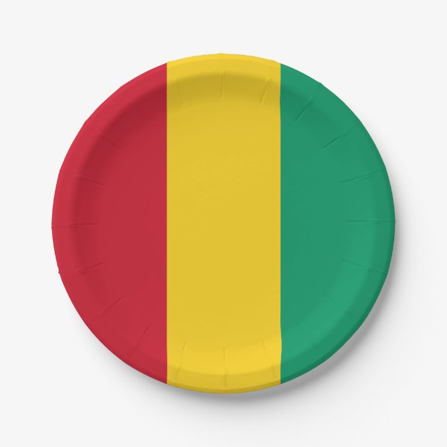 Assiettes En Carton Drapeau Guinée (Devant)